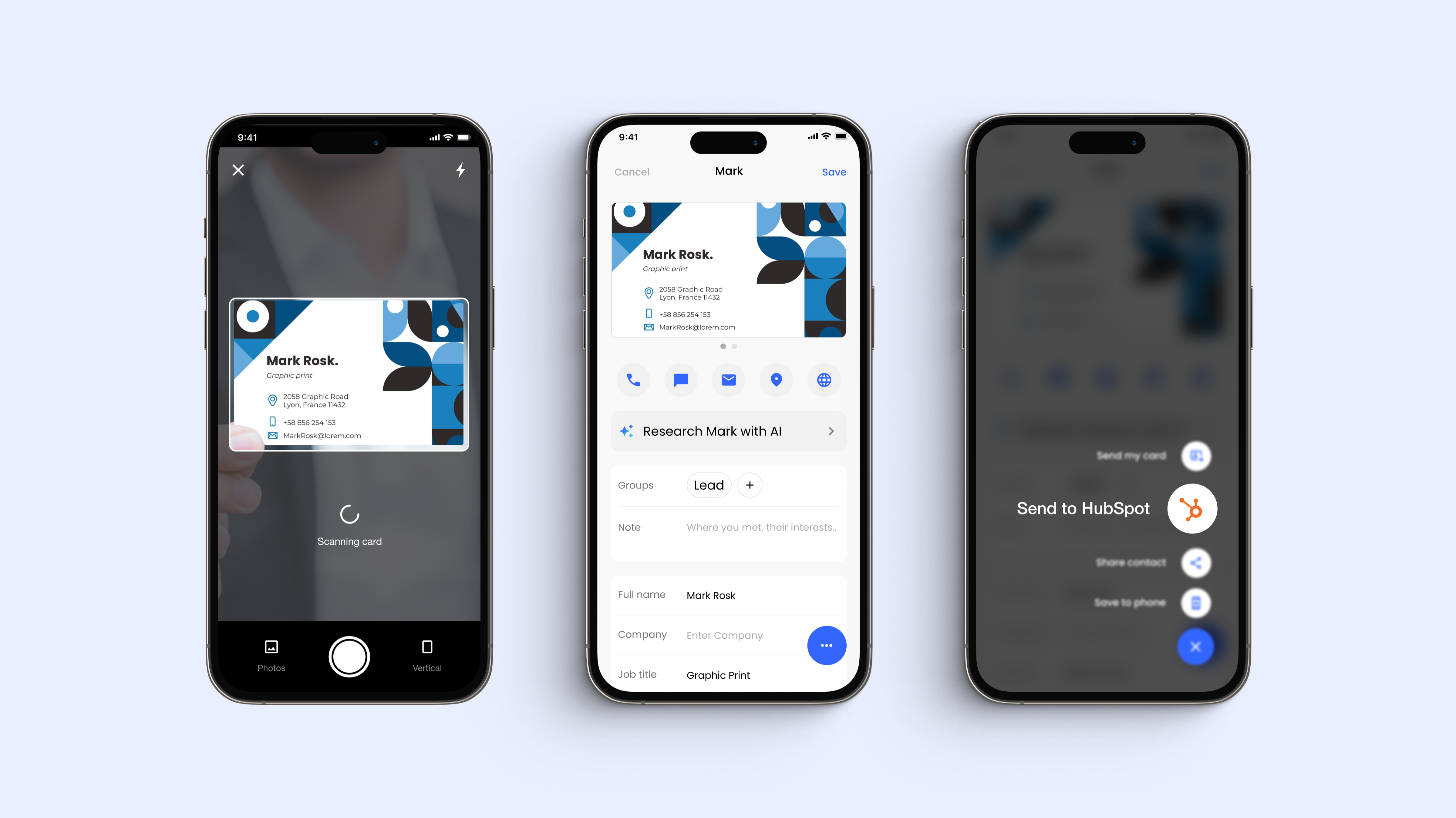 Covve Scan - App for HubSpot | HubSpot